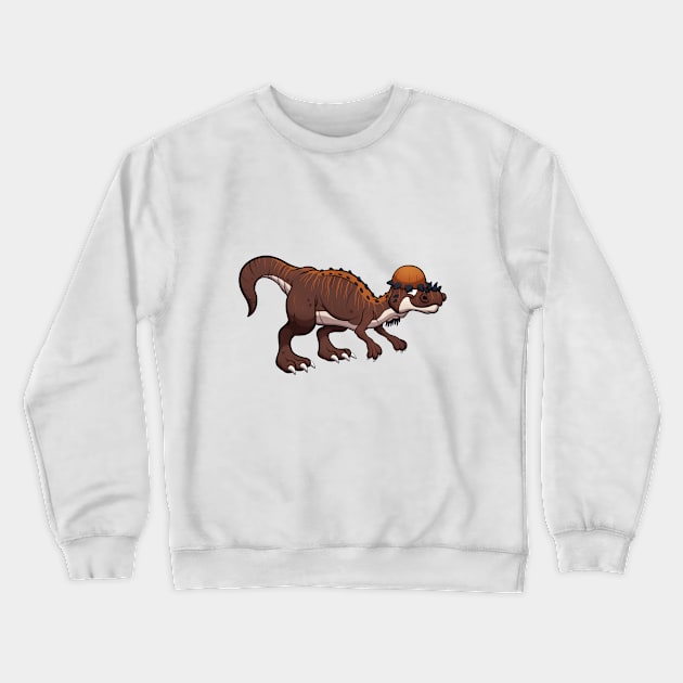 Smiling Pachycephalosaurus Crewneck Sweatshirt by TheMaskedTooner